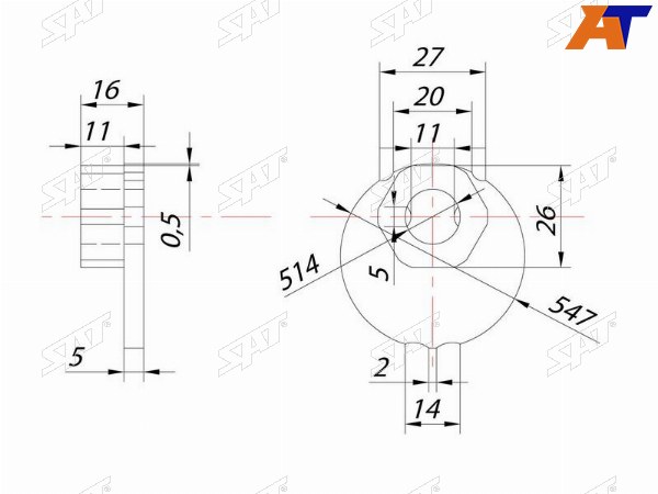 Гайка эксцентрика нижнего рычага TOYOTA FJ CRUISERSURFLAND CRUISERPRADOLEXUS GXLX470 98-