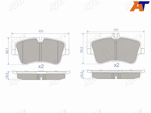 Колодки тормозные перед MERCEDES CL203W203S203CL203C208C209