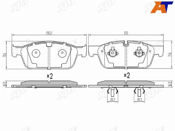 Колодки тормозные перед MERCEDES X166W166 AMG