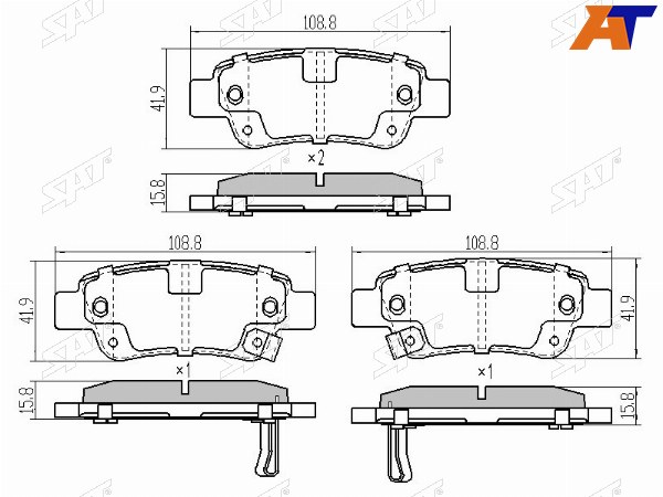 Колодки тормозные зад HONDA CR-V RE