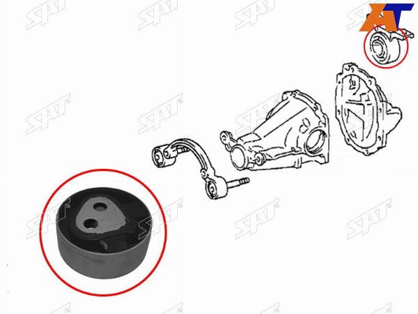 Сайлентблок заднего дифференциала TOYOTA RAV4 93-05
