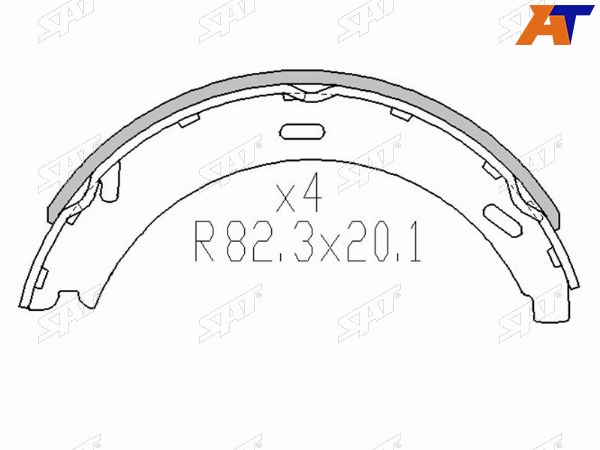 Колодки ручного тормоза MERCEDES W245W202W203W124W210