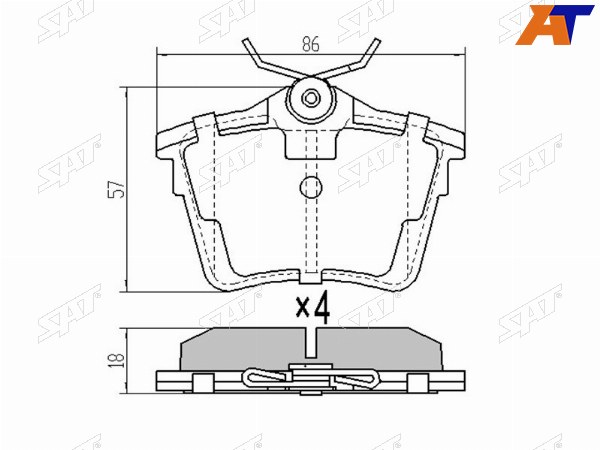 Колодки тормозные зад PEUGEOT 407 04-10607 00-10CITROEN C5 08-