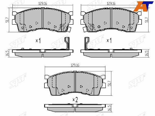Колодки тормозные перед KIA RIO 00-05