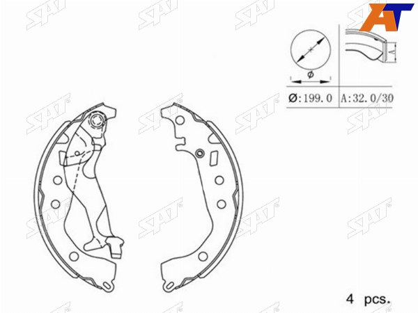 Колодки тормозные барабанные зад TOYOTA COROLLA AXIOFIELDER 12-VITZ 10-20