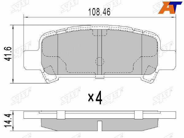 Колодки тормозные зад SUBARU FORESTERIMPREZA