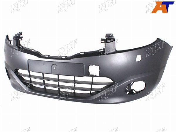 Бампер передний Nissan Qashqai 10-13  Qashqai+2 10-14 (Под омыватели фар Под ПТФ С отверстием под