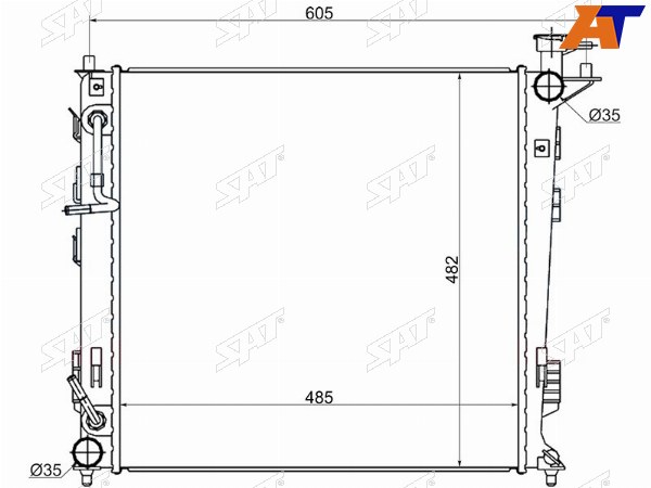 Радиатор Hyundai ix35 09-15  Tucson 09-15  Kia Sportage 10-16