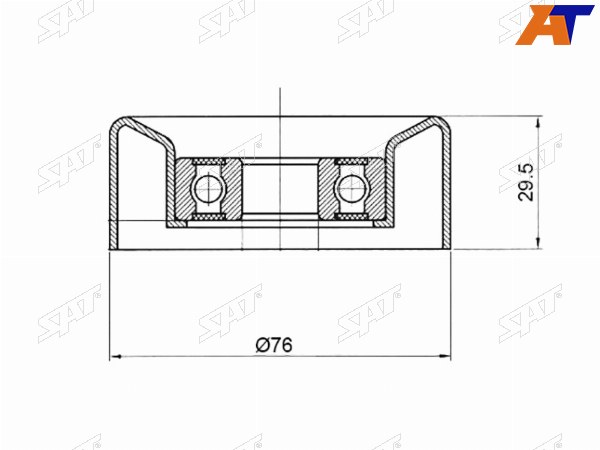 Ролик приводного ремня натяжителя ACURA MDXCHEVROLET AVEOHONDA ACCORDPILOTLAND ROVER (нижний)
