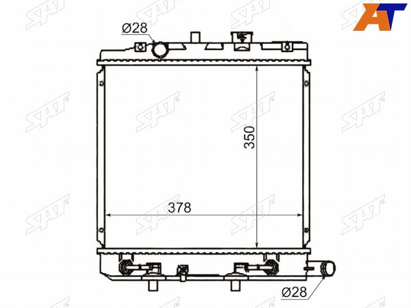 Радиатор Mazda Demio 96-02  Ford Festiva 96-99