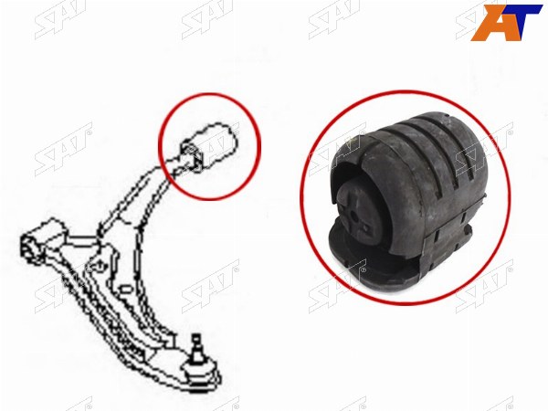 Сайлентблок задний переднего рычага Nissan Sunny B14, AD Y10, Pulsar N15