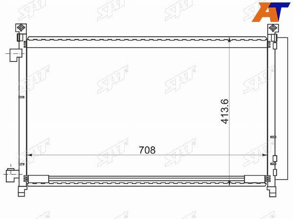 Радиатор кондиционера Nissan X-Trail 13-22  Rogue 14-17