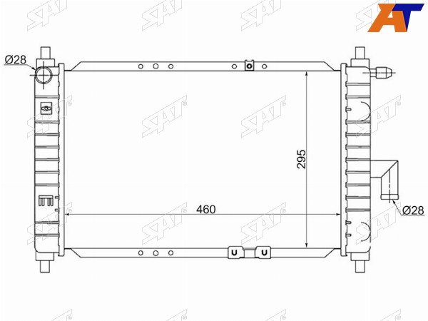 Радиатор Chevrolet Matiz 04-05  Daewoo Matiz 97-15  Chery QQ 03-13