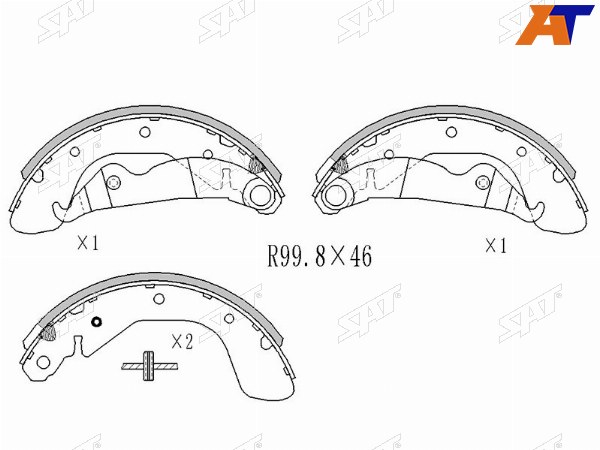 Колодки тормозные зад DAEWOO NEXIA 12-