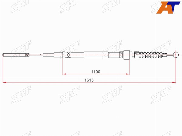 Трос ручного тормоза VOLKSWAGEN GOLF III (1H11H51E7)VENTO 1H2 91-97