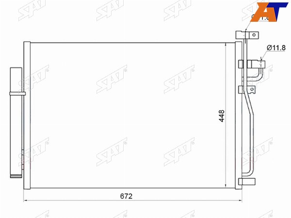 Радиатор кондиционера Chevrolet Captiva 06-15  Opel Antara 06-15  Daewoo Winstorm 06-10