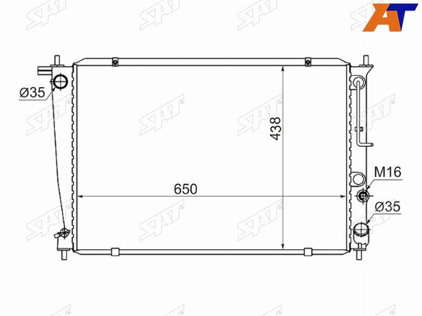 Радиатор Hyundai H1 97-07  Starex 97-07