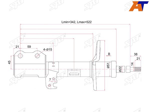 Стойка передняя TOYOTA ALLIONPREMIO 07- RH