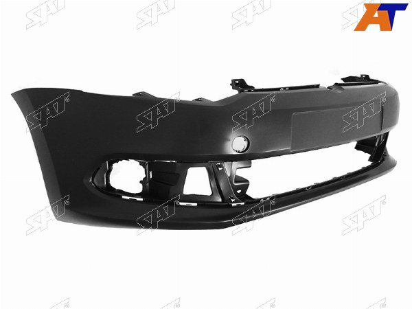Бампер передний Volkswagen Polo 09-15 (С отверстием под крюк 4D SED)