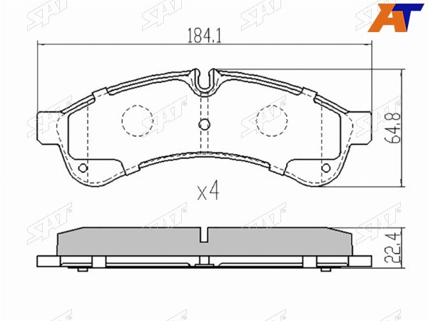 Колодки тормозные зад IVECO 06- (диск)