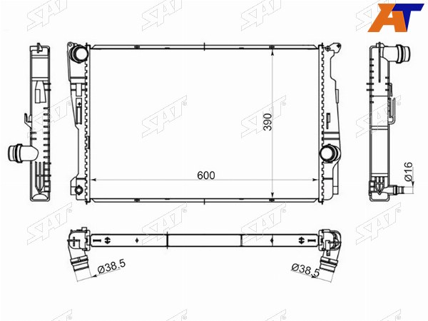 Радиатор BMW X3 10-17  X4 14-18