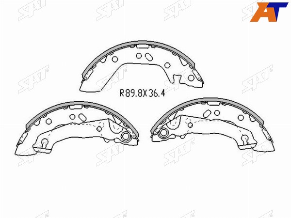 Колодки тормозные зад HYUNDAI ACCENT 99- ACCENTVERNA 00-05