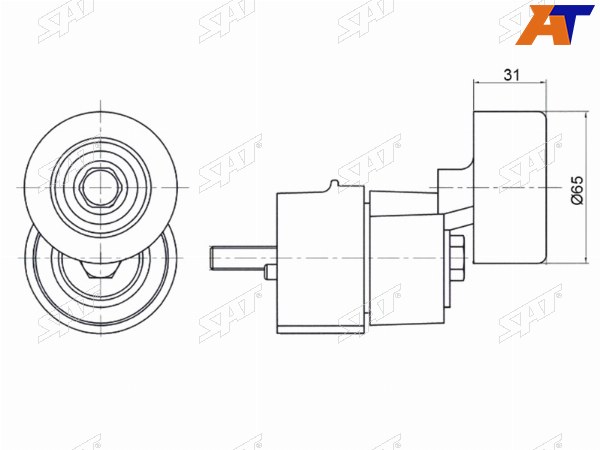 Натяжитель приводного ремня HYUNDAI IX35 2,0KIA SORENTO 2,4 12-