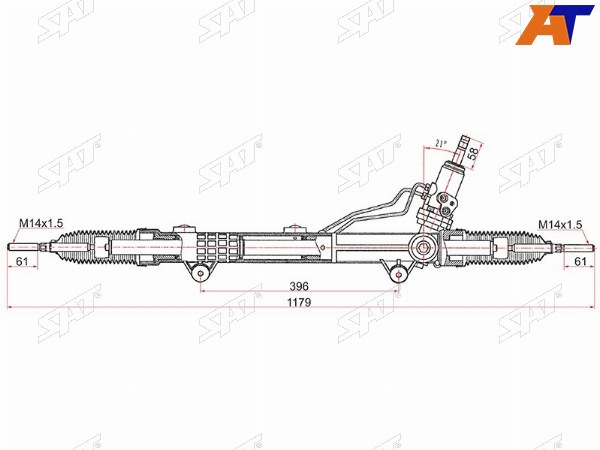 Рейка рулевая MERCEDES BENZ ML 05-11 W164