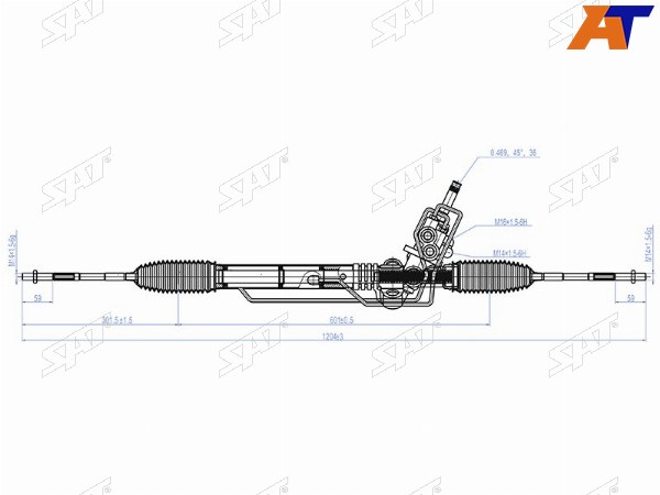 Рейка рулевая SUBARU IMPREZA G12 07-LEGACY B13 03-09 LHD