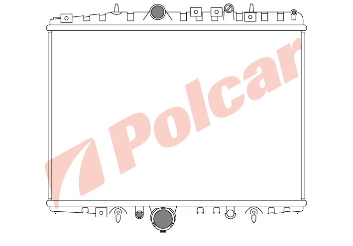 233208-6 C5406 99- РАДИАТОР ОСНОВНОЙ 378 x 555  1.8;2.0B A  +C
