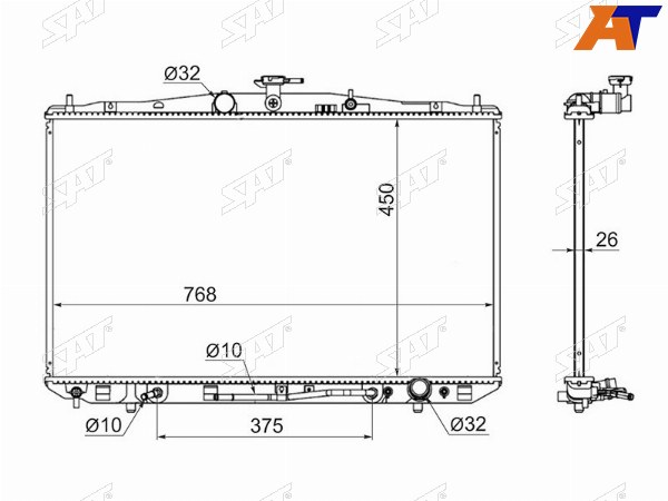 Радиатор Lexus RX270 10-15  RX350 08-15  RX450h 09-15
