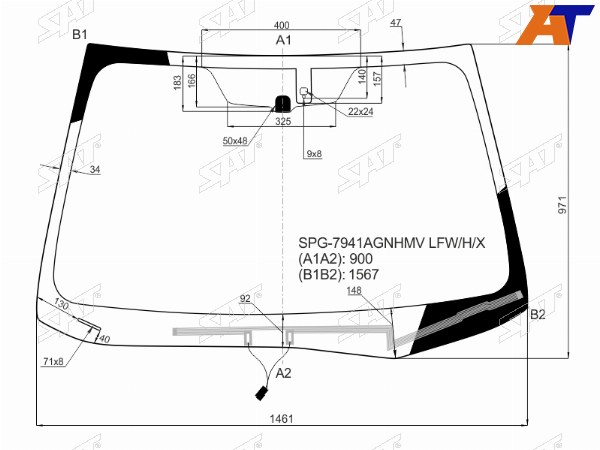 Стекло лобовое (Обогрев щеток Датчик дождя) Subaru Forester 12-19