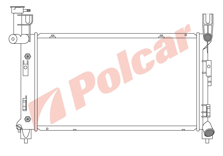 240008-4 РАДИАТОР ОСНОВНОЙ 649 x 389 x 26 mm  3.0 i V6 АМ С-+