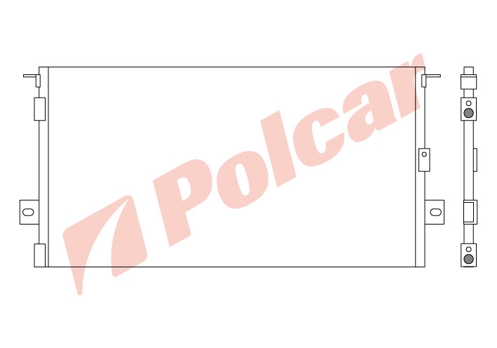 2401K8C2 DODGE CARAVANCH VOYAGER 96- РАДИАТОР КОНДИЦИОНЕРА 750X395X23