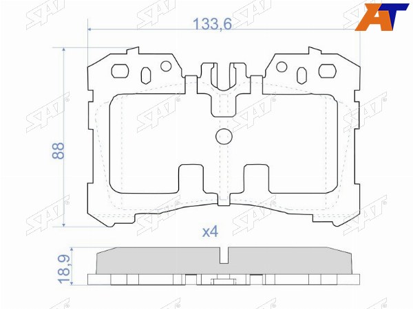 Колодки тормозные перед LEXUS LS460LS600 06-
