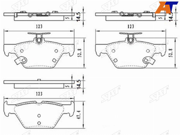 Колодки тормозные зад SUBARU LEGACYOUTBACK 15-