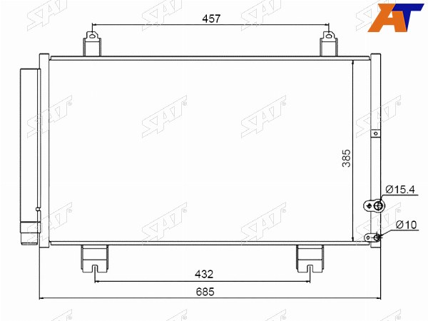 Радиатор кондиционера Lexus GS300 05-12  GS350 05-11  GS430 05-07  GS450h 05-12  Toyota Mark X 0