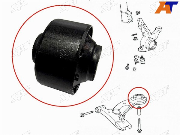 Сайлентблок RR (вертик) нижнего FR рычага TOYOTA CARINACALDINACORONA 92-96AVENSIS 97-