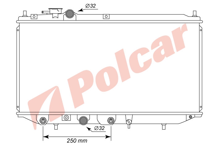 261008-2 РАДИАТОР ОХЛАЖДЕНИЯ 328 x 655 x 27 mm 1,6 АКП