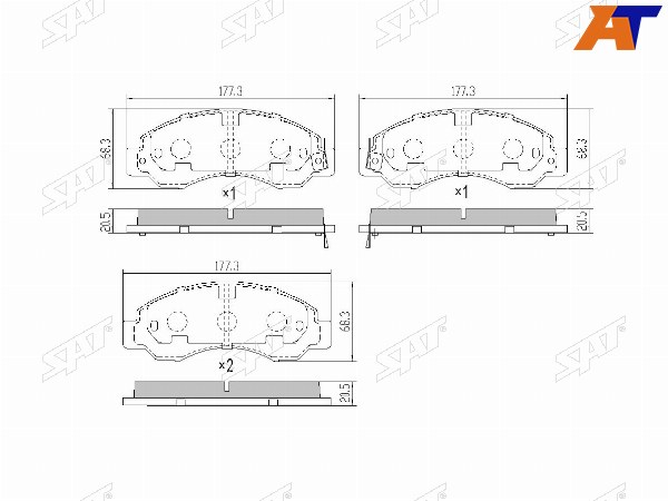 Колодки тормозные перед NISSAN ATLASCONDOR 91-95