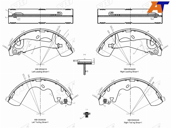 Колодки тормозные зад барабан HYUNDAI GALLOPERSTAREXH1 97-04