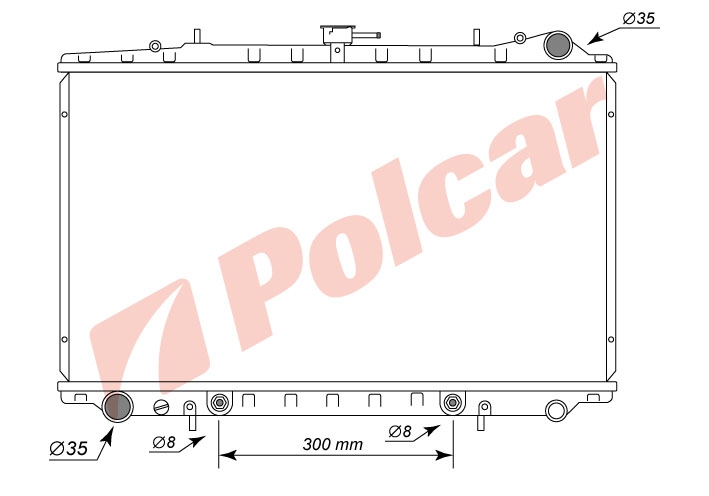 273508-1 MAXIMA I30 89-94 3.0 РАДИАТОР 695X400 A +-С (62980)
