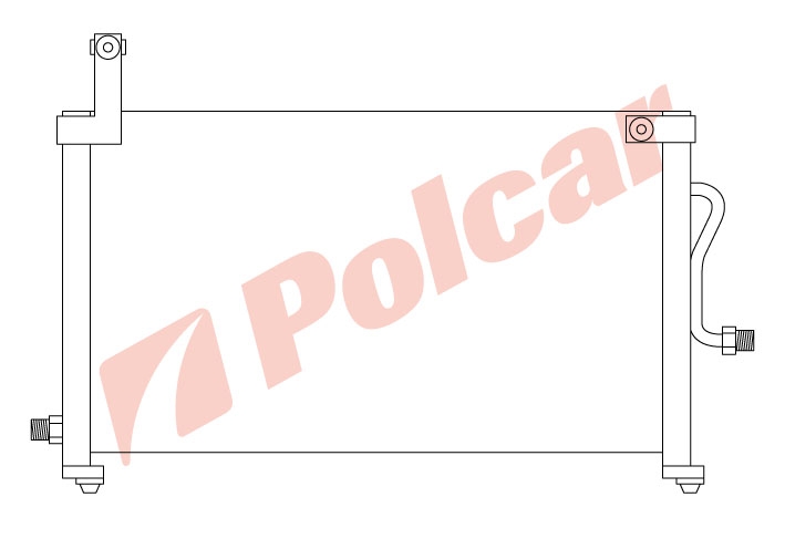 2902K8C2 MATIZ II 01- РАДИАТОР КОНДИЦИОНЕРА 545х300х16
