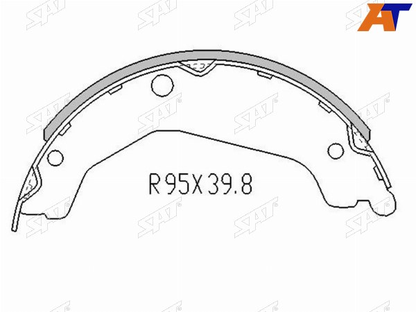 Колодки тормозные барабанные зад HYUNDAI TERRACAN 01-06