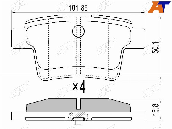 Колодки тормозные зад FORD MONDEO III 00-07