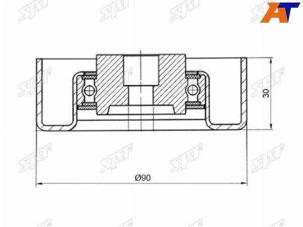 Ролик приводного ремня натяжной MMC COLTLANCER 1.6-2.0 95-PAJERO I-IV 3.0-3.5 88-PAJERO SPORT 98-