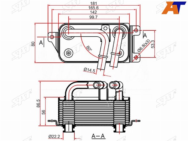 Радиатор масляный BMW 5-SERIES E6061 03-6-SERIES E63E64 04-7-SERIES E65E66E67E68 01-
