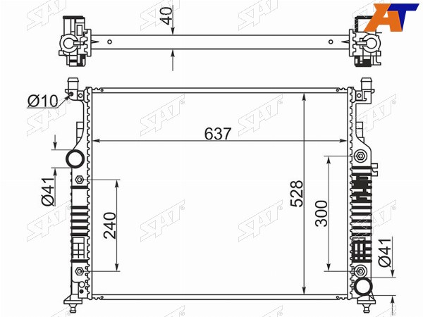 Радиатор Mercedes-Benz M-Class 05-11  GL-Class 06-12  R-Class 05-13