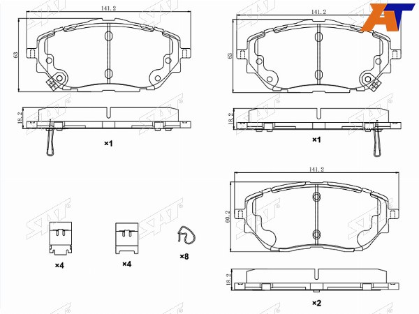 Колодки тормозные перед TOYOTA C-HR 16-