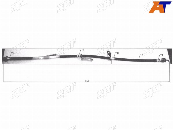 Шланг тормозной передний (Таиланд) TOYOTA AURISBLADECOROLLARUMIONMARK XSCION XB 06- LH